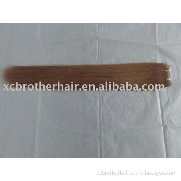 Fashion natural hair hand-tied PU tape weft